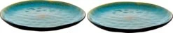 Palmer Bord Lotus 27.5 Cm Zwart Turquoise Stoneware 2 Stuk(s) -Bestek Verkoop 1200x235