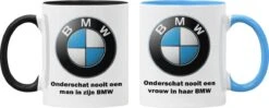 Cadeau Mok BMWrijder - Onderschat Nooit Een Man In Zijn BMW - Zwart Handvat- Kado Beker Voor Vader-opa-broer-neef-oom-zoon-papa -Bestek Verkoop 1200x482