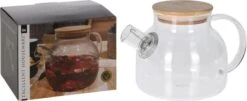 Excellent Houseware Glazen Theepot 800 Ml Met Filter - Theepotten/theekannen Van Glas -Bestek Verkoop 1200x492 1