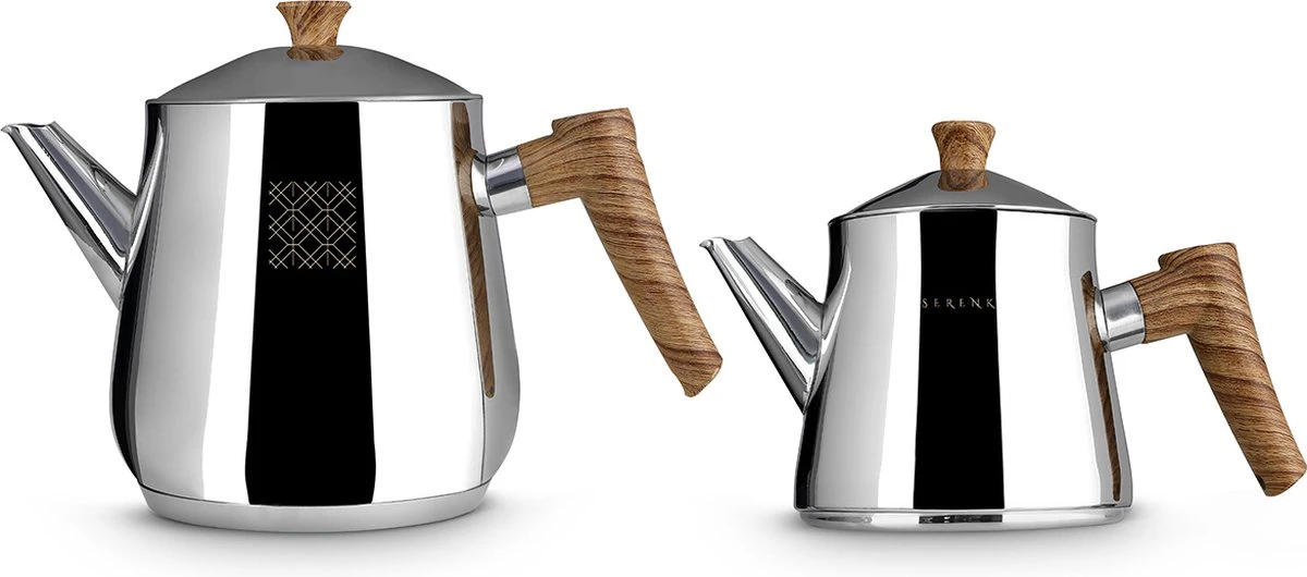 Serenk Definition Turkse Theepot - Inductie Geschikt - Theepottenset - RVS 4 Serenk Definition Turkse Theepot - Inductie Geschikt - Theepottenset - RVS - Afbeelding 2
