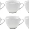 Merkloos Koffie Kopjes – Koffiekopjes – Koffiemokken – Cappuccino – Set Van 6 – Porselein – 250 Ml – Wit -Bestek Verkoop 1200x613