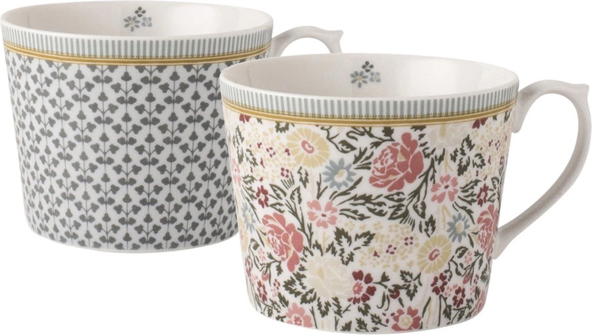 Laura Ashley Giftset 2 Bekers Assorti Bloem 30 Cl. 3 Laura Ashley Giftset 2 Bekers Assorti Bloem 30 Cl.