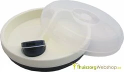 Adhome Warmhoudbord 22 Cm Met Transparant Deksel - Antislip Microgolfbestendig