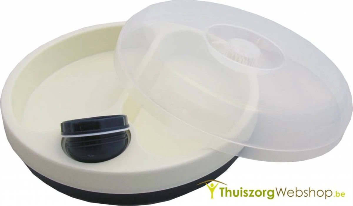 Adhome Warmhoudbord 22 Cm Met Transparant Deksel - Antislip Microgolfbestendig 3 Adhome Warmhoudbord 22 Cm Met Transparant Deksel - Antislip Microgolfbestendig