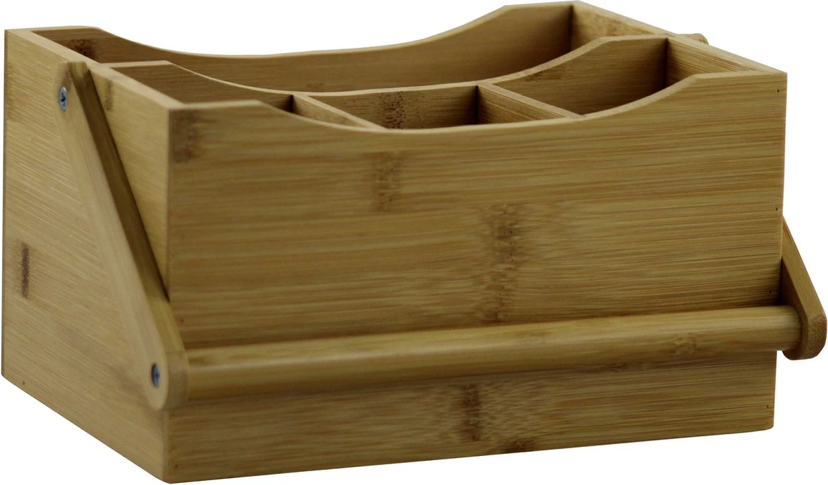 Merkloos Keuken Caddy - Bamboe - Bestekbak - Duurzaam - Hoge Kwaliteit - Bestekcassette - Keukenhulp - Keukenkastorganizer 4 Merkloos Keuken Caddy - Bamboe - Bestekbak - Duurzaam - Hoge Kwaliteit - Bestekcassette - Keukenhulp - Keukenkastorganizer - Afbeelding 2