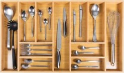 Grote Bestekbak Bamboe 81x47CM - Coninx Besteklade - Opbergbak - Duurzaam - Bamboe - Voor Laden Vanaf 47cm Diep -Bestek Verkoop 1200x711