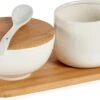 Suiker En Melk Serveren Setje Van Keramiek Met Bamboe 19 Cm -Bestek Verkoop 1200x730 2