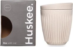 HuskeeCup & Deksel - Koffiebeker - Medium - 8oz/24cl - Natural -Bestek Verkoop 1200x780