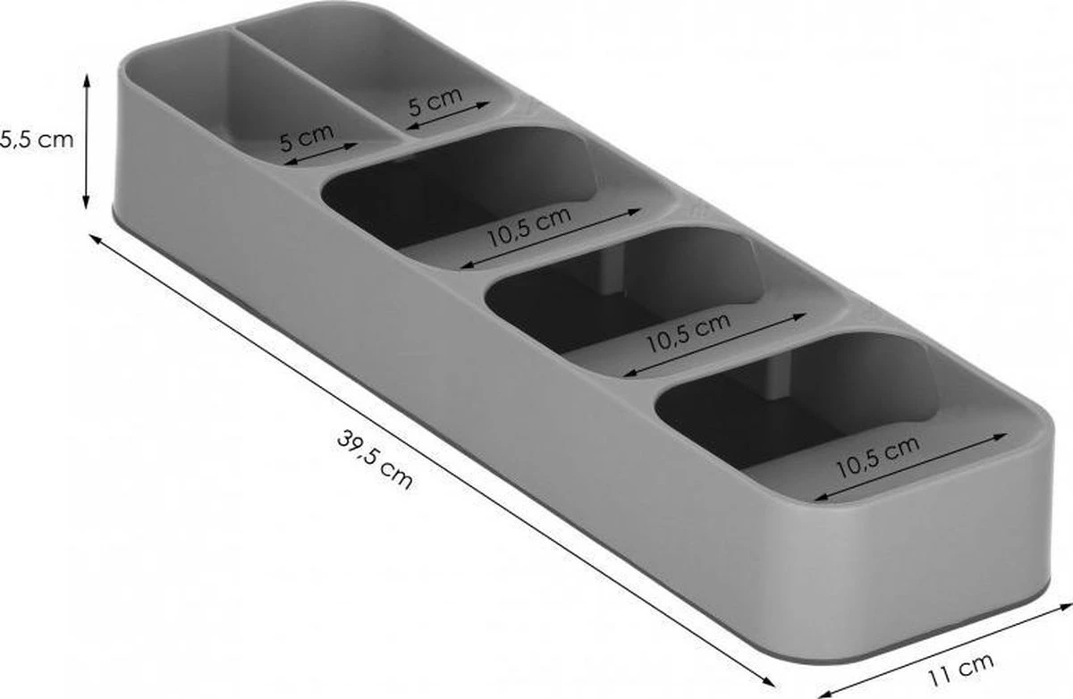 Springos Multifunctionele Bestekbak | Besteklade | Bestek Organizer | Kunststof | 39 X 11 X 5.5 CM 7 Springos Multifunctionele Bestekbak | Besteklade | Bestek Organizer | Kunststof | 39 X 11 X 5.5 CM - Afbeelding 5