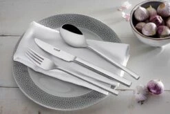 Sola Bestekset Montreux - Modern - 12 Persoons - 100 Delig - Zilverwit Edelstaal 18/10 - RVS - Zilver -Bestek Verkoop 1200x801 12