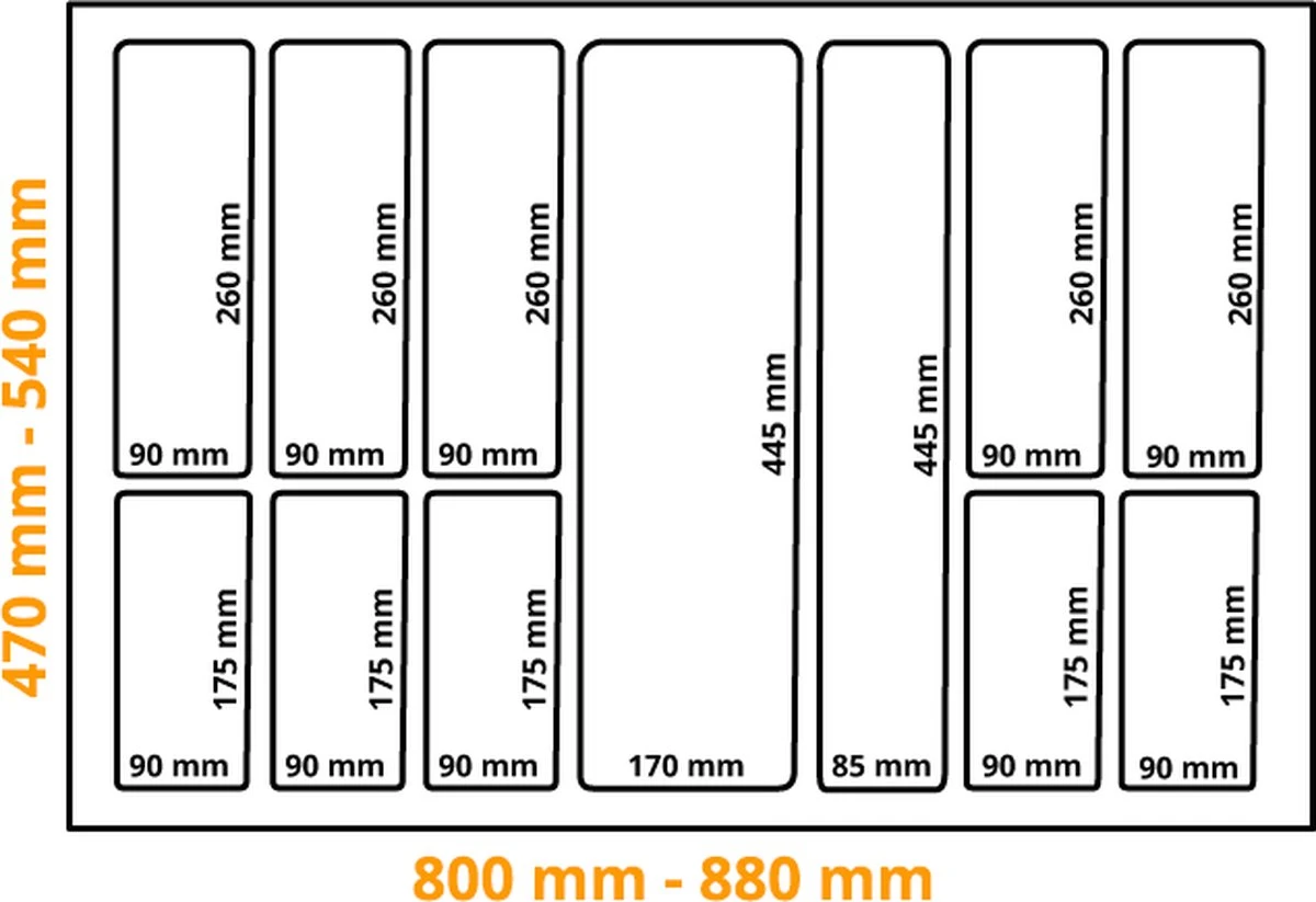 Merkloos Kunststof Bestekbak Classic Serie Antraciet, Breedte 88-80 Cm - Diepte 54-47 - Breedte En Diepte Op Maat Te Maken - Besteklade, Bestekhouder, Bestekbakken Op Maat 4 Merkloos Kunststof Bestekbak Classic Serie Antraciet, Breedte 88-80 Cm - Diepte 54-47 - Breedte En Diepte Op Maat Te Maken - Besteklade, Bestekhouder, Bestekbakken Op Maat - Afbeelding 2