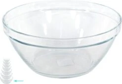 Merkloos Set Van 3x Glazen Saladekommen/keukenschalen Pompei 26 En 20 Cm - Schalen/kommen/mengkommen Van Glas -Bestek Verkoop 1200x829 1