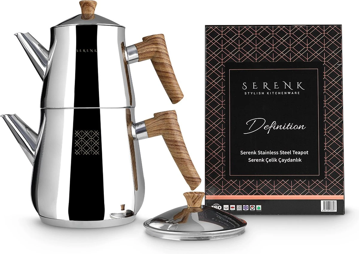 Serenk Definition Turkse Theepot - Inductie Geschikt - Theepottenset - RVS 9 Serenk Definition Turkse Theepot - Inductie Geschikt - Theepottenset - RVS - Afbeelding 7