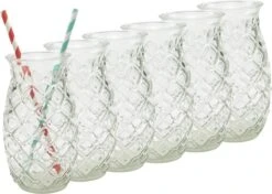 Merkloos Beker - Glas Ananas - 6 Stuks - Zomer - Cocktail -400ml -Bestek Verkoop 1200x857 2