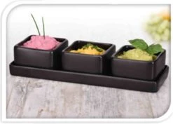 Excellent Houseware Amuse/tapas/saus Schaaltjes Met Serveerplankje - Aardewerk - Mat Zwart 9 Excellent Houseware Amuse/tapas/saus Schaaltjes Met Serveerplankje - Aardewerk - Mat Zwart -Bestek Verkoop 1200x858