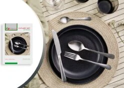 Magani - Zilveren Bestekset - Roestvrij Staal - 24-delig - Voor Zes Personen - PVD Coating -Bestek Verkoop 1200x860 3