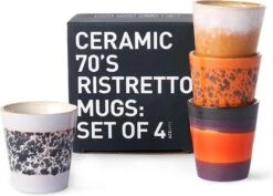 HKliving Ristretto 70`s Style Ceramic - Set Van 4 -Bestek Verkoop 1200x861