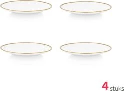 Vtwonen Serviesset - Wit-Goud - Porselein - 24-delig -Bestek Verkoop 1200x877 1