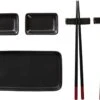 7-delige Sushi Serveer Set Aardewerk Voor 2 Personen Zwart - Sushi Servies -Bestek Verkoop 1200x877 2