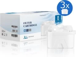Aigostar Waterfilterpatronen Pure - 3 Stuks - Waterfilter - Filterpatronen - Brita Maxtra+ Compatible -Bestek Verkoop 1200x898