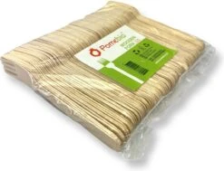 Pomebio Houten Wegwerp Bestek - Vork - 100 Stuks - FSC Hout - 165mm - Wegwerp Vork - Houten Vork - FSC-Gecertificeerde Houten Vork - Duurzaam Vork - Wegwerp Bestek -Bestek Verkoop 1200x920 1