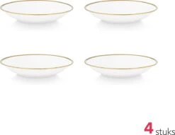 Vtwonen Serviesset - Wit-Goud - Porselein - 24-delig -Bestek Verkoop 1200x926 1