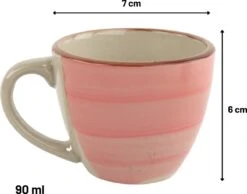 Orange85 Espresso Kopjes - Koffie - Set Van 6 - Meerdere Kleuren - 100 Ml - Aardewerk - Glazen - Met Oor - Koffiekopjes -Bestek Verkoop 1200x942