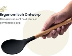 Hescom Siliconen Gesloten Opscheplepel Met Anti-aanbaklaag - Keukengerei Met Ergonomisch Design - Hittebestendige Serveerlepel - Vaatwasservriendelijk -Bestek Verkoop 1200x946 1