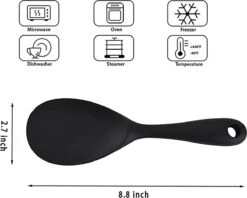 Doodadeals® Siliconen Rijstlepel - Rijst Opscheplepel - Rijstlepel Kunststof - Zwart - 1 Stuk 11 Doodadeals® Siliconen Rijstlepel - Rijst Opscheplepel - Rijstlepel Kunststof - Zwart - 1 Stuk -Bestek Verkoop 1200x960 8