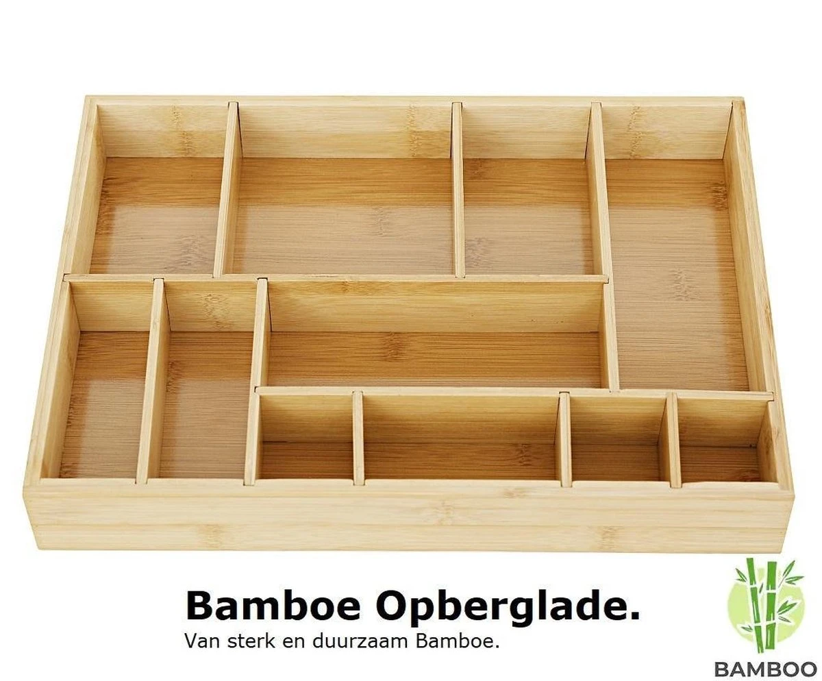Merkloos Decopatent® Bestekbak - Lade Organizer - Besteklade - Bamboe - Hout - Bestek Bak Organizer Houder Voor Keukenla - Bestekcassette 9 Merkloos Decopatent® Bestekbak - Lade Organizer - Besteklade - Bamboe - Hout - Bestek Bak Organizer Houder Voor Keukenla - Bestekcassette - Afbeelding 7