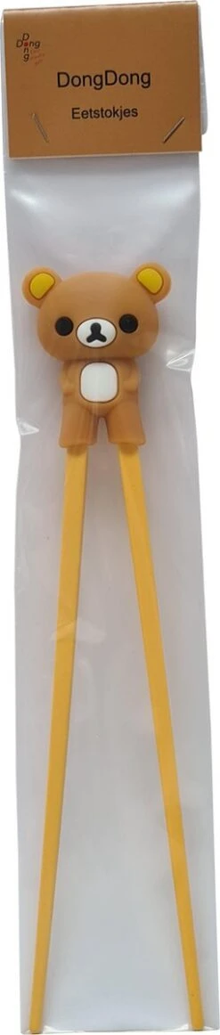DongDong - Eetstokjes Voor Kinderen - Beer Motief - 22.5 Cm - Bruin -Bestek Verkoop 255x1200