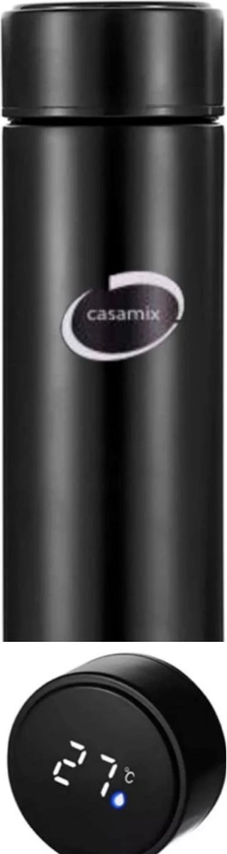 Merkloos Waterfles -Met Logo Casamix- Slimme Waterfles, Thermoskan (0,5L) Met LED Functie - Temperatuur Aflezen -Zwart - Thermosbeker - Isoleerfles - Thermoskan - Bidon Drinkfles - Koffiebeker - Drinkflessen - RVS - Smart Thermos 5 Merkloos Waterfles -Met Logo Casamix- Slimme Waterfles, Thermoskan (0,5L) Met LED Functie - Temperatuur Aflezen -Zwart - Thermosbeker - Isoleerfles - Thermoskan - Bidon Drinkfles - Koffiebeker - Drinkflessen - RVS - Smart Thermos - Afbeelding 3