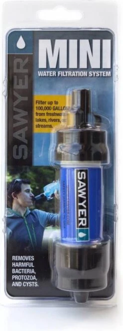 Sawyer Waterfilter SP128 - Mini - Blauw - 375.000 Liter -Bestek Verkoop 446x1200