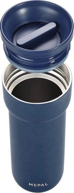 Mepal Isoleerbeker Ellipse 475 Ml – Houdt Je Drankje 6 Uur Warm En 10 Uur Koud – Nordic Denim – Koffiebeker To Go – Lekdicht – Thermosbeker -Bestek Verkoop 462x1200