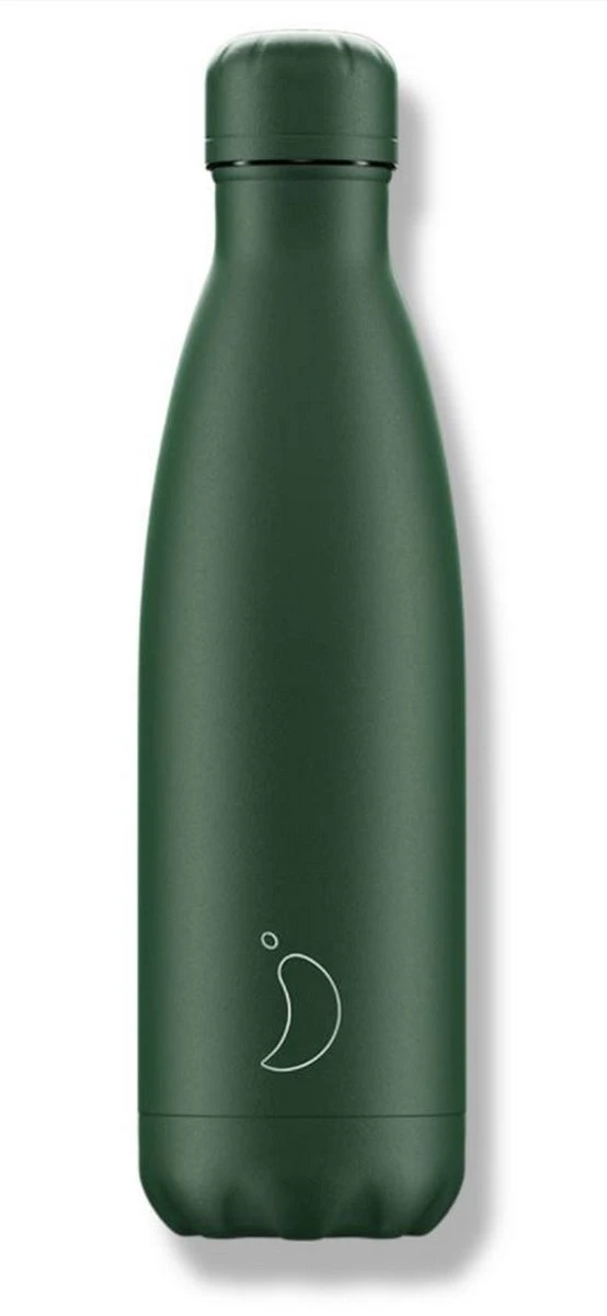 Chilly's Bottle Thermosfles 500 Ml Matte Edition - All Green - RVS 3 Chilly's Bottle Thermosfles 500 Ml Matte Edition - All Green - RVS