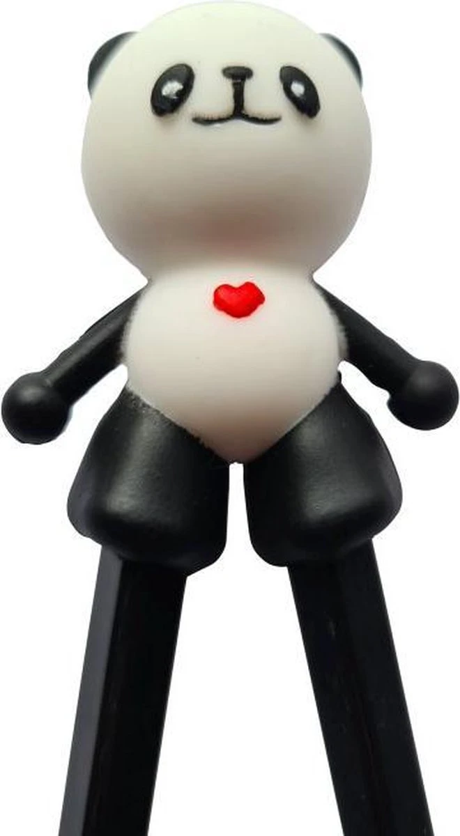 DongDong - Eetstokjes Voor Kinderen - Pandabeer Motief - 22.5 Cm - Zwart Wit 4 DongDong - Eetstokjes Voor Kinderen - Pandabeer Motief - 22.5 Cm - Zwart Wit - Afbeelding 2
