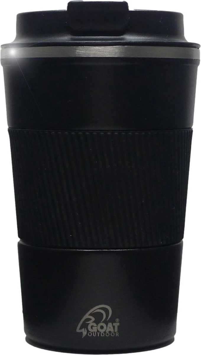 GOAT Outdoor RVS Koffiebeker To Go - Thermosbeker - Theebeker - Reisbeker - Lekvrij - 380ml - Zwart 3 GOAT Outdoor RVS Koffiebeker To Go - Thermosbeker - Theebeker - Reisbeker - Lekvrij - 380ml - Zwart
