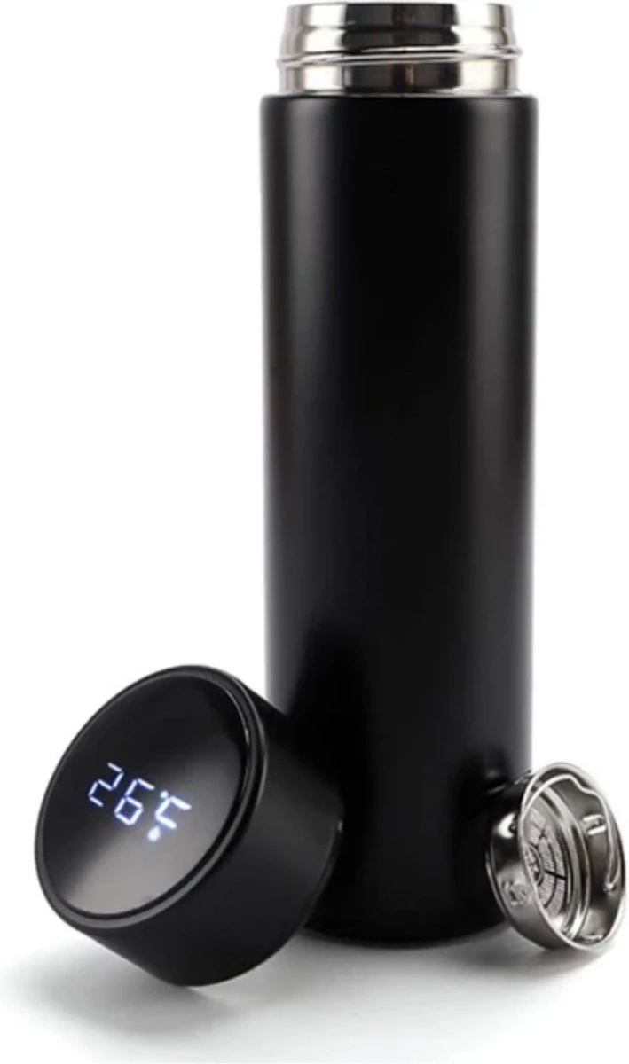 Merkloos Waterfles -Met Logo Casamix- Slimme Waterfles, Thermoskan (0,5L) Met LED Functie - Temperatuur Aflezen -Zwart - Thermosbeker - Isoleerfles - Thermoskan - Bidon Drinkfles - Koffiebeker - Drinkflessen - RVS - Smart Thermos 4 Merkloos Waterfles -Met Logo Casamix- Slimme Waterfles, Thermoskan (0,5L) Met LED Functie - Temperatuur Aflezen -Zwart - Thermosbeker - Isoleerfles - Thermoskan - Bidon Drinkfles - Koffiebeker - Drinkflessen - RVS - Smart Thermos - Afbeelding 2