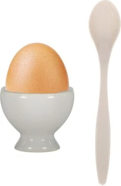 Excellent Houseware 12x Eierlepels Zwart/grijs Kunststof 14 Cm -Bestek Verkoop 783x1200