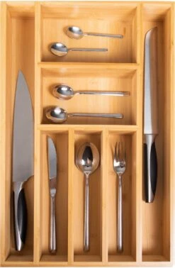 Coninx Bestekbak Bamboe 31CM Breed - Besteklade - Opbergbak - Duurzaam - Voor Laden Vanaf 47cm Diep -Bestek Verkoop 784x1200