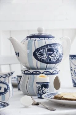 Blond Amsterdam Delfts Blond Dinerbord - � 26 Cm - Jongen - Blauw -Bestek Verkoop 801x1200