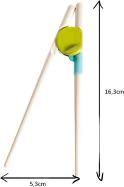 Merkloos Sushi Stokjes Kinderen | Ergonomische Kinder Eetstokjes | Chopsticks | Leren Eten | Trainer | Vanaf 2 Jaar | Groen-Blauw | Onbreekbaar -Bestek Verkoop 801x1200 9