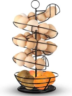 Eiermand – Eierrek – Eierhouder – Eieren – Zwart - Pasen - Tot 40 Eieren - 360° - BAULK® -Bestek Verkoop 897x1200