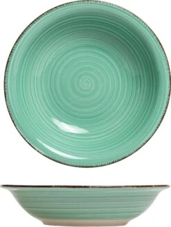 Studio Tavola Diepe Borden Summer Green ø 21 Cm - 6 Stuks -Bestek Verkoop 907x1200
