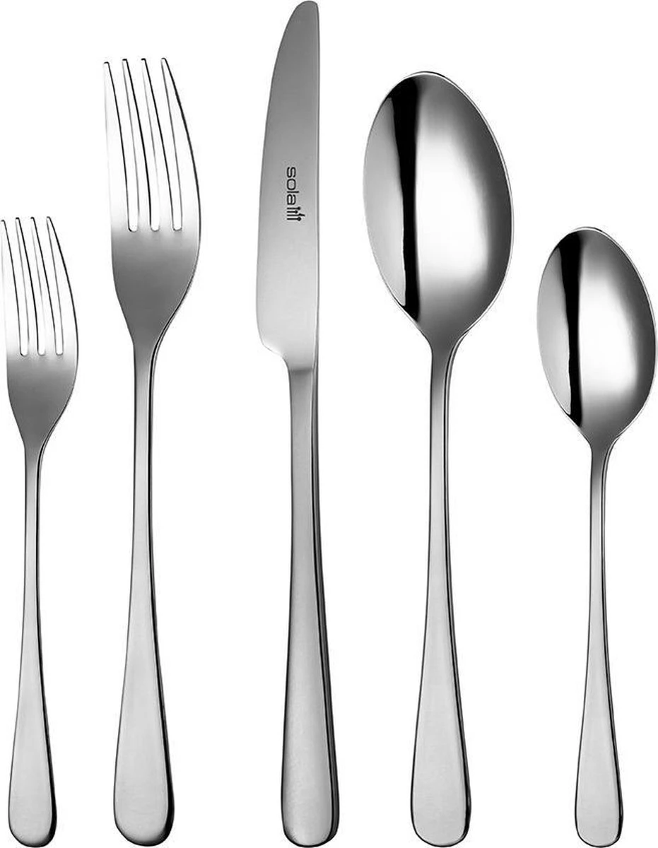 Sola Bestekset Berlijn - Economy - 8 Persoons - 70 Delig - Zilver Chroomstaal 18/0 - RVS 3 Sola Bestekset Berlijn - Economy - 8 Persoons - 70 Delig - Zilver Chroomstaal 18/0 - RVS