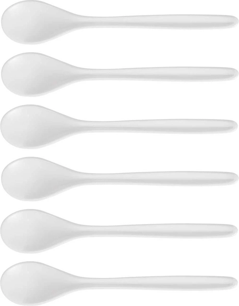 Cosy & Trendy Koffie/theelepeltje - 6 Stuks - Kunststof - Wit - 13 Cm 3 Cosy & Trendy Koffie/theelepeltje - 6 Stuks - Kunststof - Wit - 13 Cm
