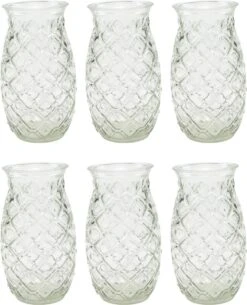 Merkloos Beker - Glas Ananas - 6 Stuks - Zomer - Cocktail -400ml -Bestek Verkoop 971x1200 1