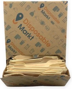 750 Stuks Houten Vork In Dispenser Box - Houten Bestek - Vorken - Bio Vorken - Hout In Dispenserdoos - Dispenser Doos Bestek - Karton Dispenser - Papier Dispenser Box Met Bestek - Cutlery - Biologisch Afbreekbaar - Milieuvriendelijk - FSC - Wegwerp -Bestek Verkoop 971x1200 3