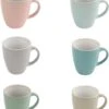 Orange85 Espresso Kopjes - Set Van 6 - Met Oor - 160ml - Meerdere Kleuren - Pastel - Aardewerk -Bestek Verkoop 976x1200